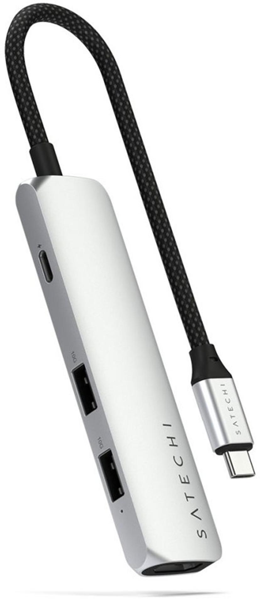 Satechi 4-i-1 USB-portadapter for USB-C Slim Multiport
