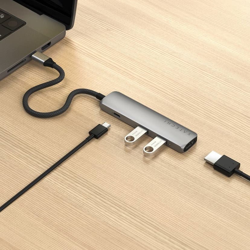 Satechi 4-in-1 USB-C Slim Multiport-sovitin