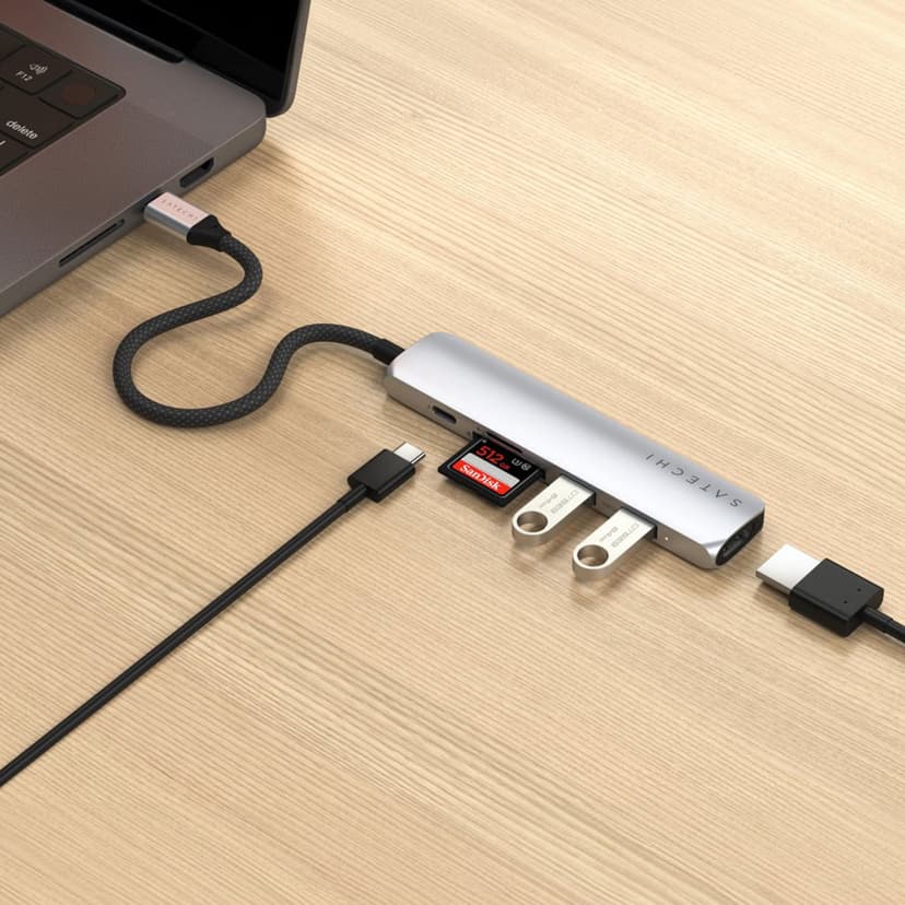 Satechi 6-in-1 USB-C Slim Multiport-sovitin USB-C