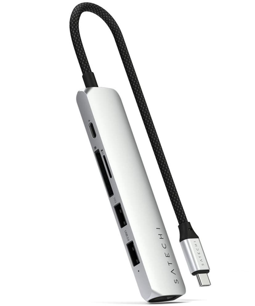 Satechi 6-i-1 USB-C Slim Multiport-adapter USB-C