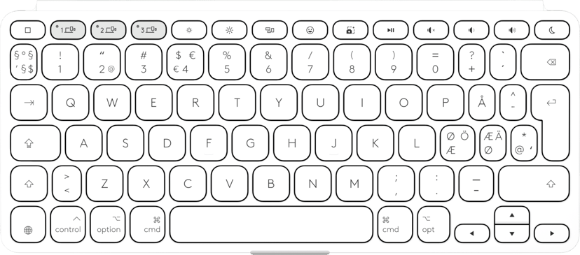 Logitech Keys To Go 2 (Apple) Trådlös Nordisk