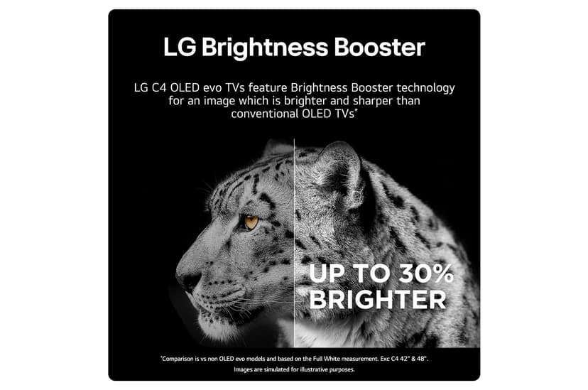 LG C4 65" 4K OLED Evo AI Smart TV
