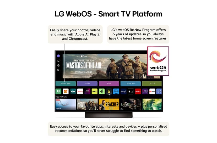 LG C4 65" 4K OLED Evo AI Smart TV