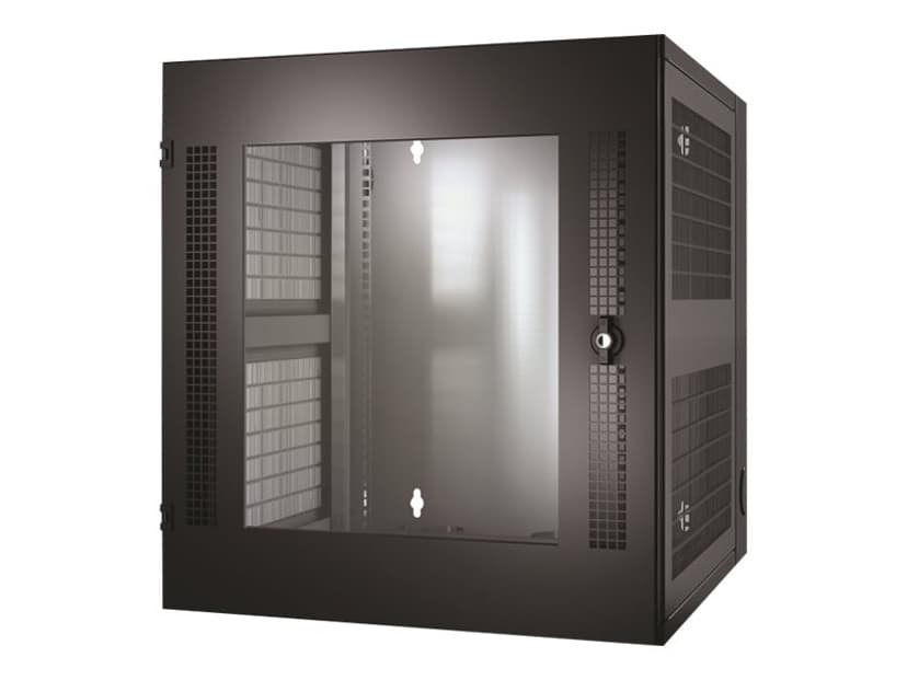 APC NetShelter WX Vægbeslag Enclosure 13U med glasdør, sort, vægmonteret rack