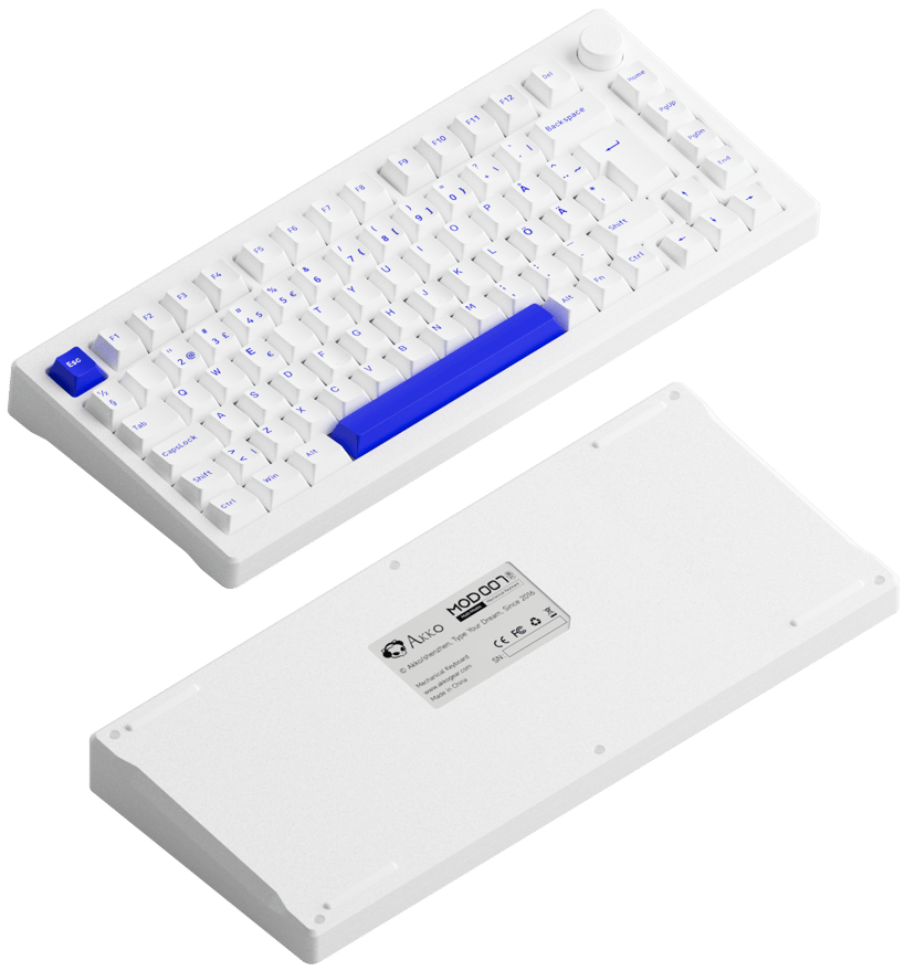 AKKOGEAR MOD 007B PC Kablet og trådløst Akko V3 Piano Pro Nordisk