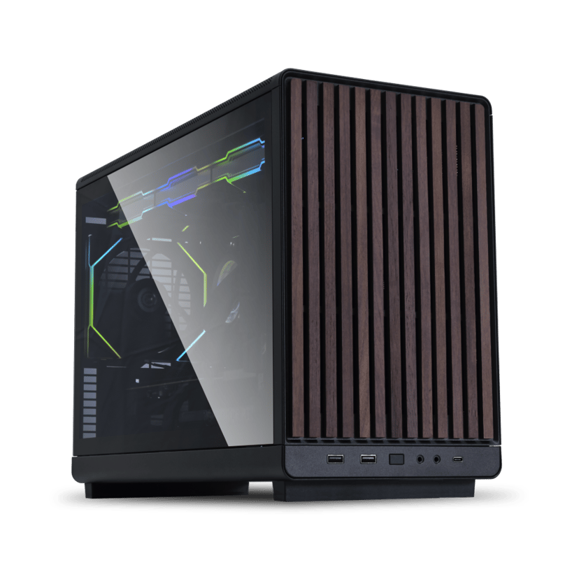 Lian-Li A3 mATX Mini Tower Sort, Træ