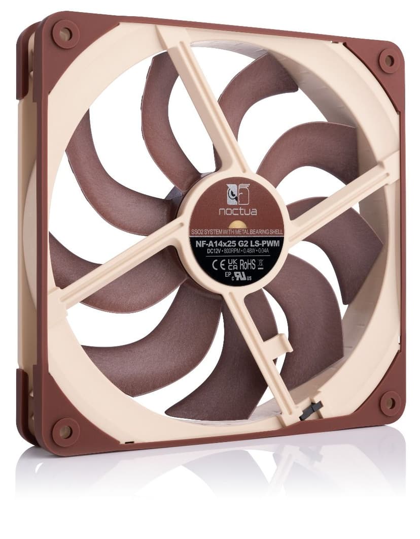 Noctua NF-A14X25 G2 LS-PWM Premium 140X25MM Vifte Beige, Brun