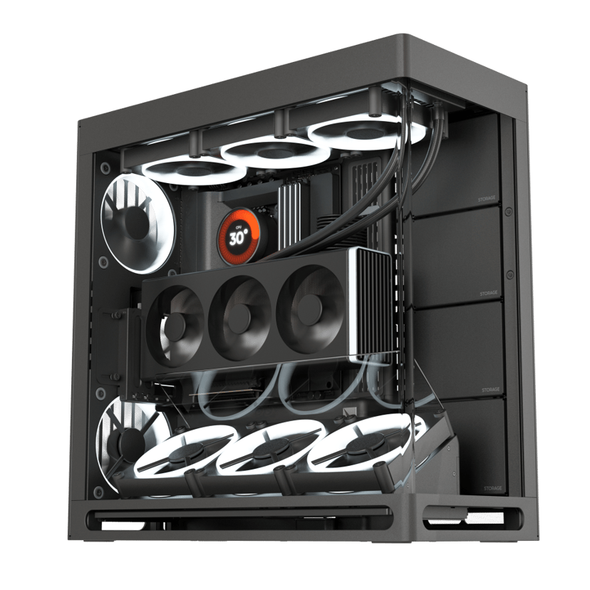 HAVN HS 420 VGPU Midi Tower Musta