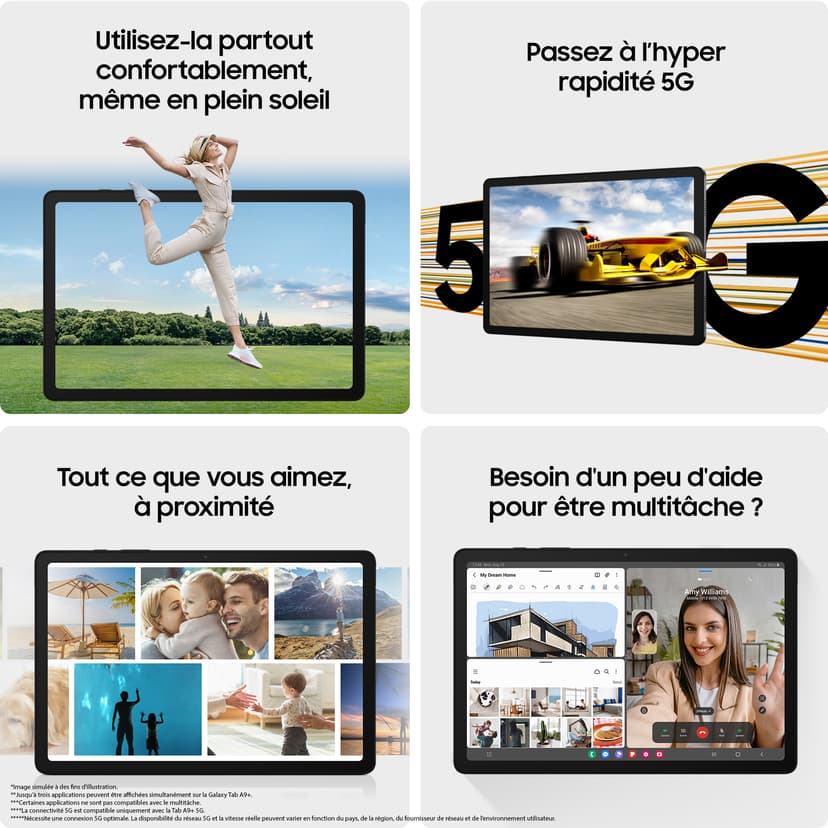 Samsung Galaxy Tab A9+ - (Fyndvara klass 2) 4GB 11" Qualcomm Snapdragon 64GB Grafit