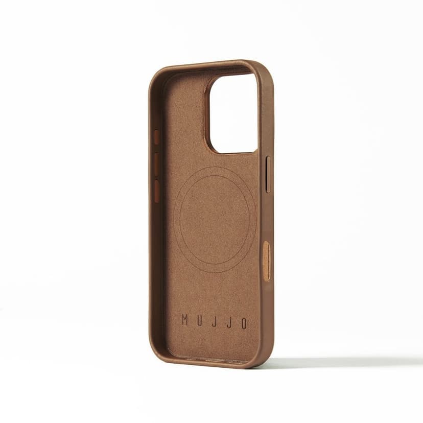 Mujjo Baksideskydd i läder iPhone 16 Pro Max Tan