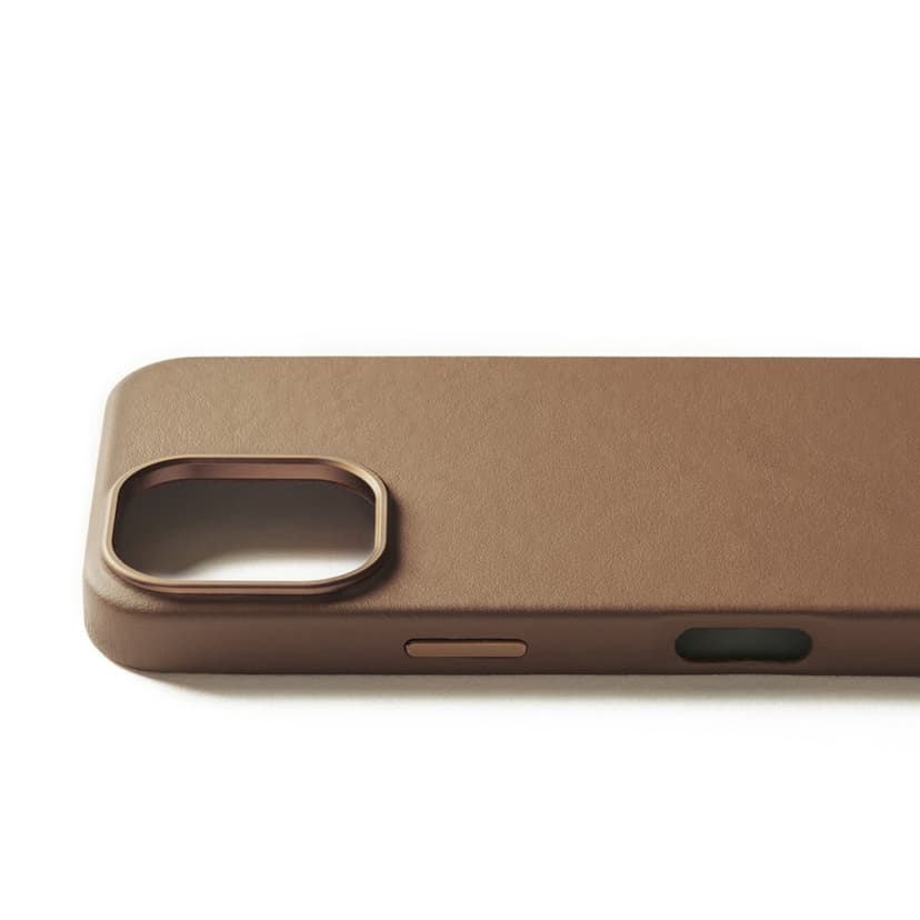 Mujjo Baksideskydd i läder iPhone 16 Pro Max Tan
