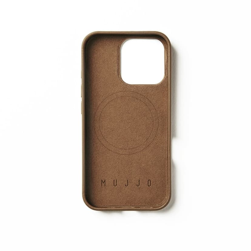 Mujjo Baksideskydd i läder iPhone 16 Pro Max Tan