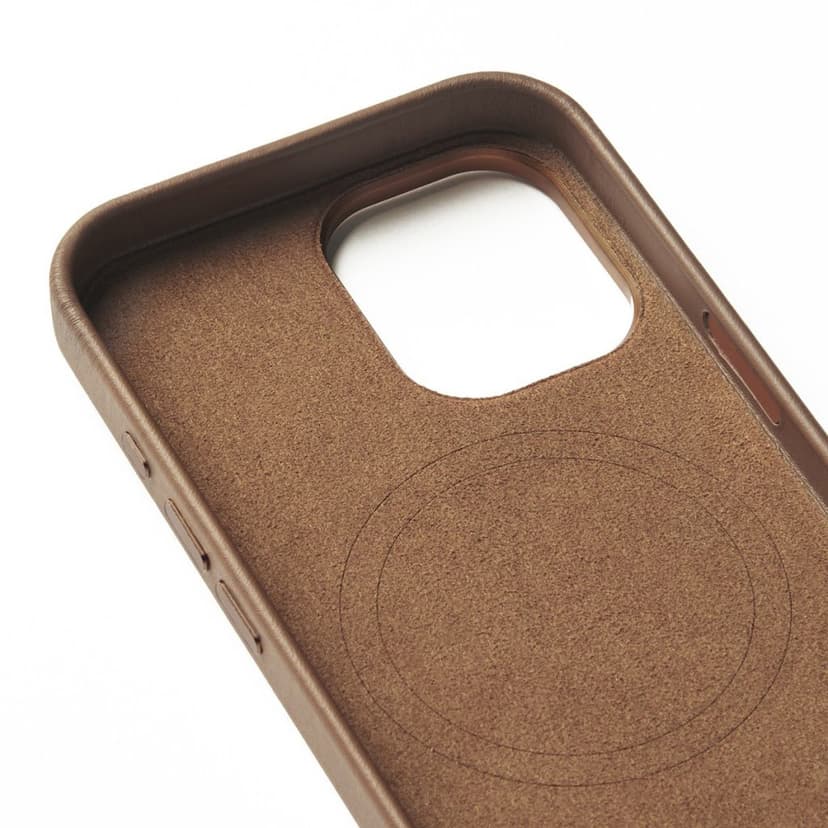 Mujjo Leather Case iPhone 16 Tan (gul-brun)