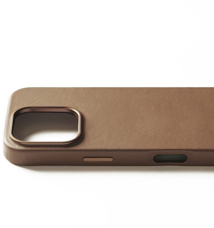 Mujjo Leather Case iPhone 16 Rusketus