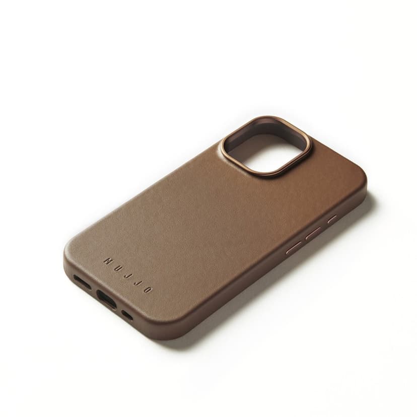 Mujjo Leather Case iPhone 16 Rusketus