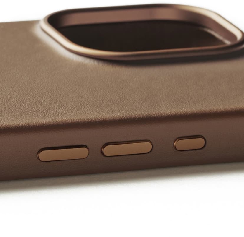 Mujjo Leather Case iPhone 16 Rusketus
