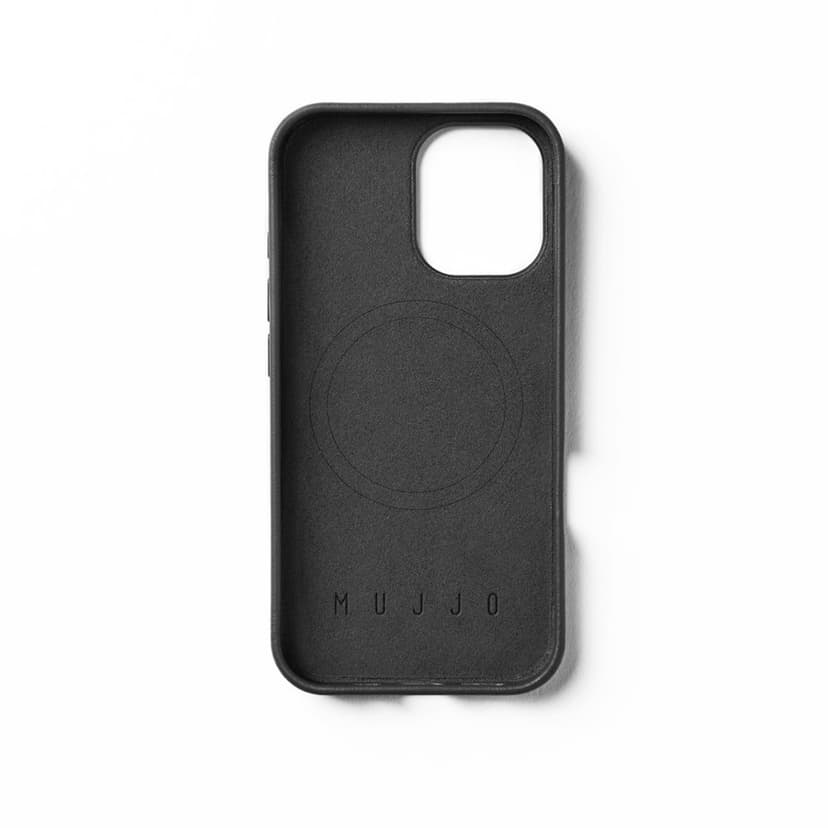 Mujjo Leather Case iPhone 16 Musta
