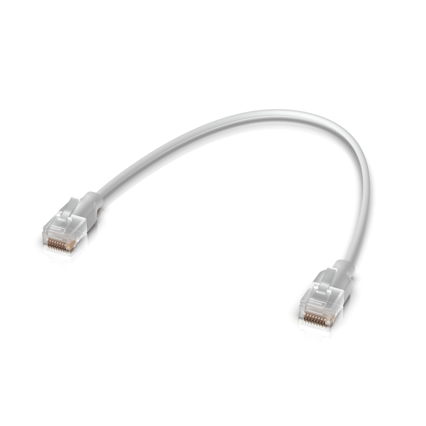 Ubiquiti UniFi Etherlighting Patch Cable RJ-45 Cat 6 0.15m Läpikuultava, Valkoinen