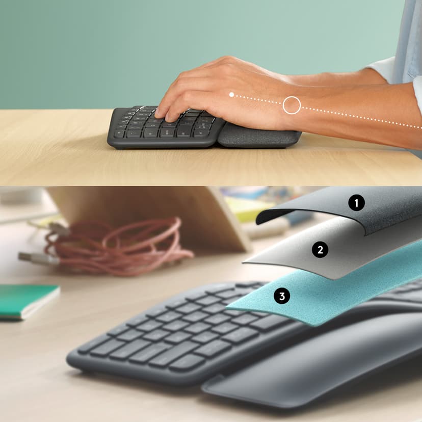 Logitech ERGO K860 Trådlös Amerikanskt internationellt