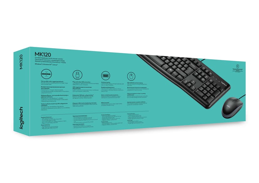 Logitech Desktop MK120 Langallinen Kansainvälinen (US)