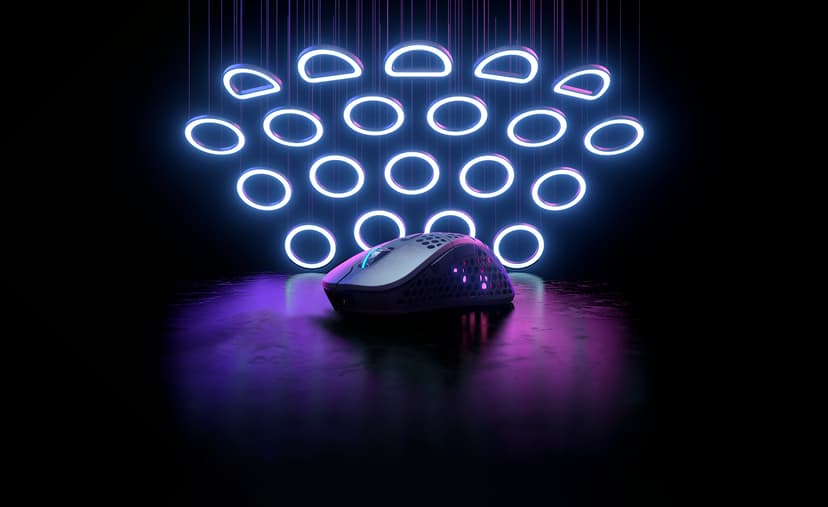 Xtrfy CHERRY XTRFY M4 RGB datamus Høyre hendt RF Wireless + USB Type-C Optisk 19000 DPI RF Wireless + USB Type-C