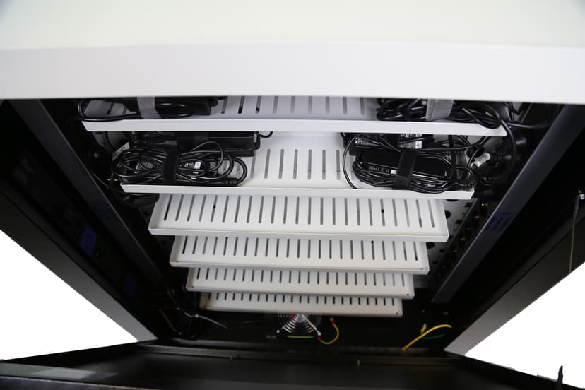 Leba Innovation NoteCart Unifit NCU-32-FH-SC rullskåp med borttagbara hjul Vagn för hantering av bärbar enhet Svart, Grå