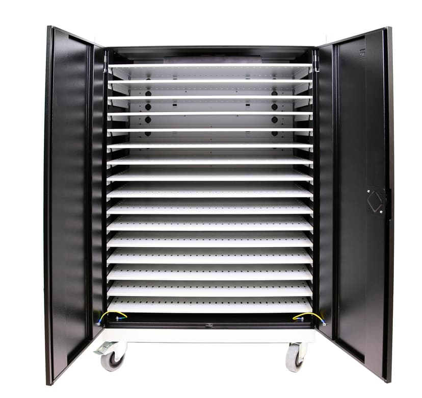 Leba Innovation NoteCart Unifit NCU-32-FH-SC kärryt ja kaapit kannettavalle laitteelle Kannettava laitehallintakärry Musta, Harmaa