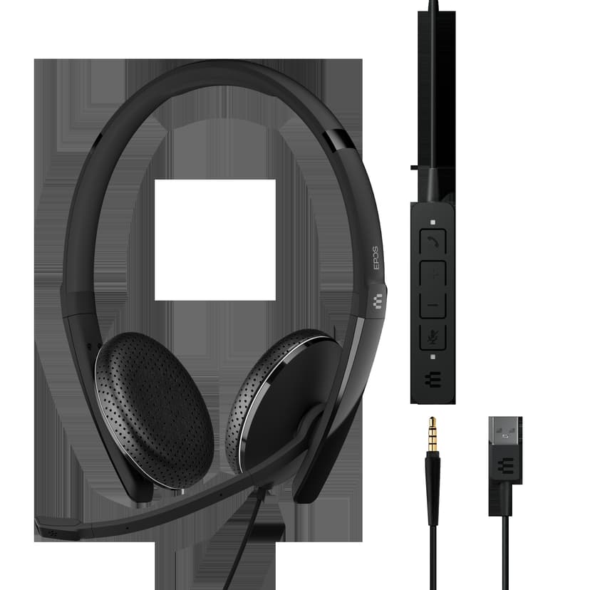 EPOS ADAPT 165 II Stereo USB-C Avaya, Cisco Webex, Google Voice, Google Meet, Swyx, Google Chromebook, Amazon Chime Musta