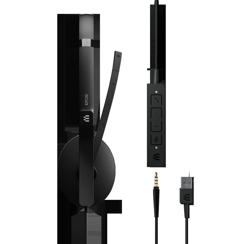 EPOS ADAPT 165 II Stereo USB-C Avaya, Cisco Webex, Google Voice, Google Meet, Swyx, Google Chromebook, Amazon Chime Musta
