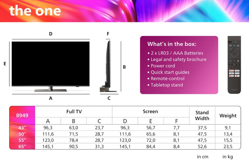 Philips The One 55" 4K LED Ambilight Smart TV