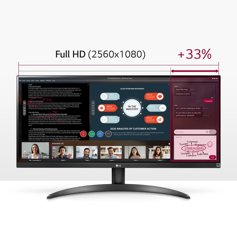 LG 29WP500-B 29" 2560 x 1080pixels IPS 21:9 75Hz
