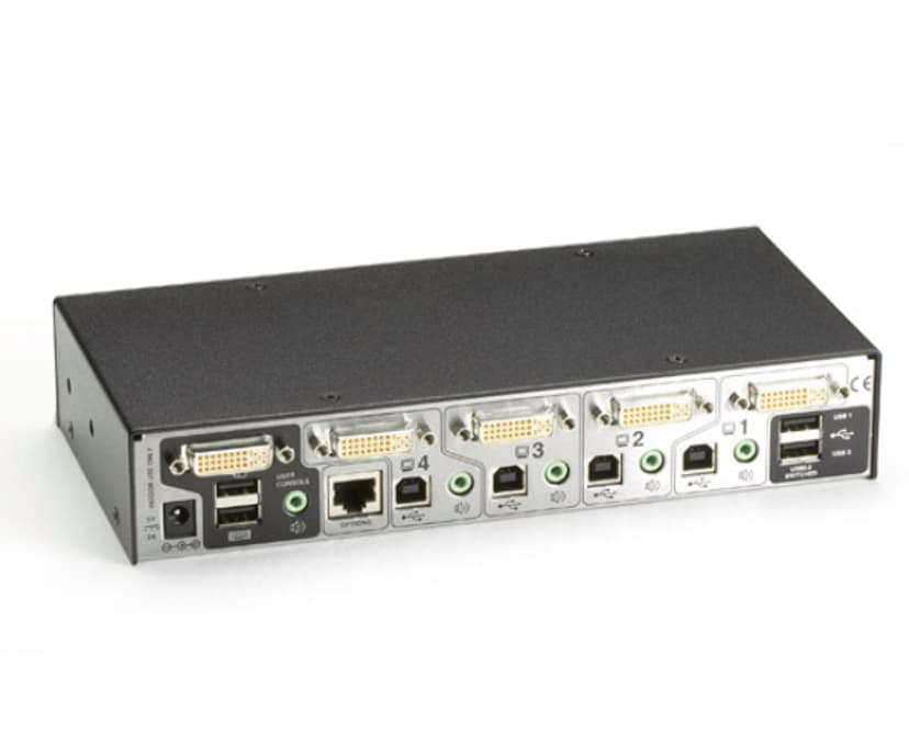 Black Box 4 Port Dual Link KVM DVI. USB + Audio