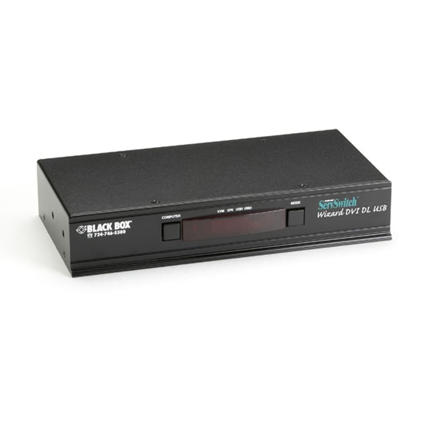 Black Box 4 Port Dual Link KVM DVI. USB + Audio