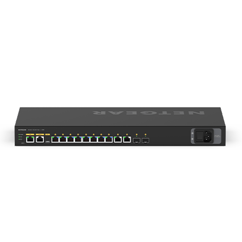 Netgear M4250-10G2XF-PoE+ hanterad L2/L3 Gigabit Ethernet (10/100/1000) Strömförsörjning via Ethernet (PoE) stöd 1U Svart