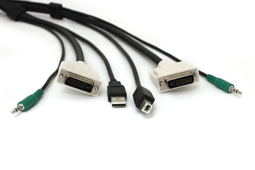 Black Box SKVMCBL-DVI-06 toetsenbord-video-muis (kvm) kabel Zwart 1,8 m