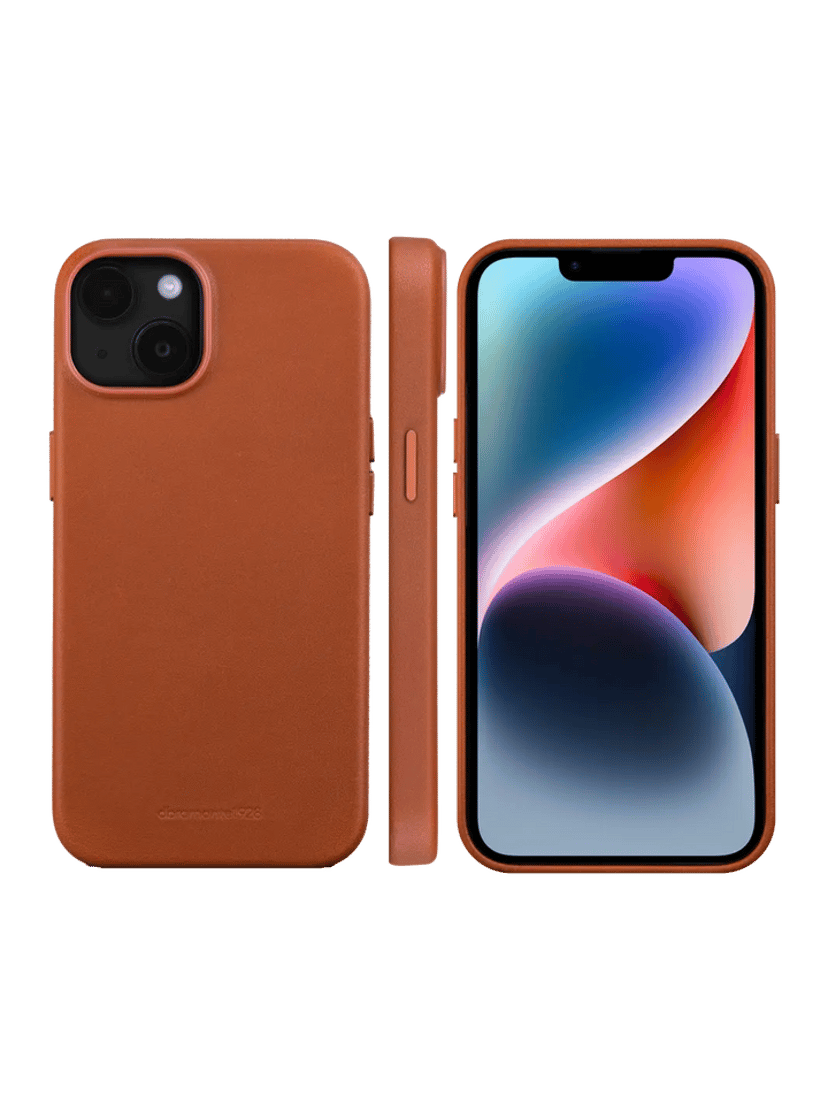 dbramante1928 Roskilde Magsafe Full-Grain Leather iPhone 14 Solbrun