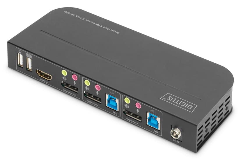 Digitus Industriel 4K KVM switch med 2 porte