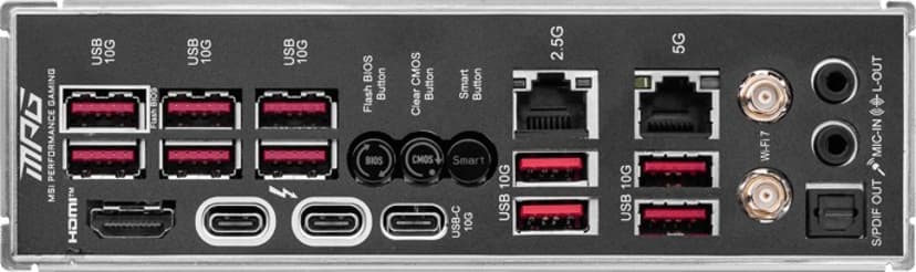 MSI MPG Z890 Carbon WIFI LGA 1851 ATX Moederbord