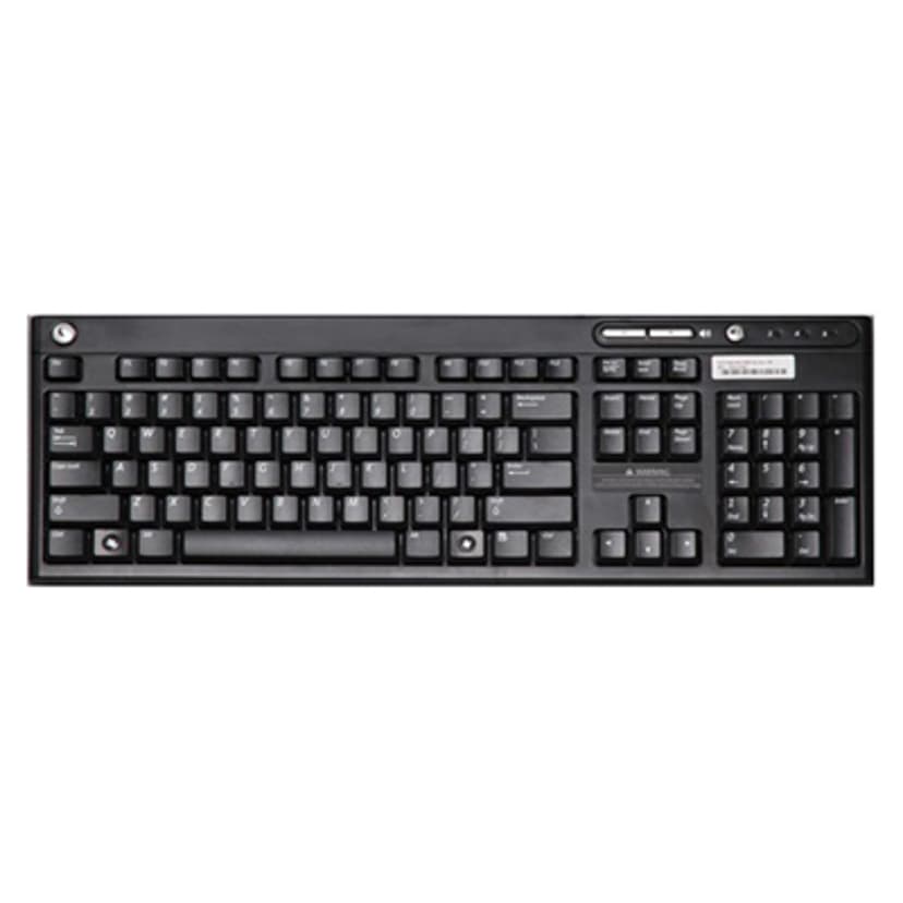 HP Unbranded keyboard (697737-DX1) USB Black Kablet Nordisk