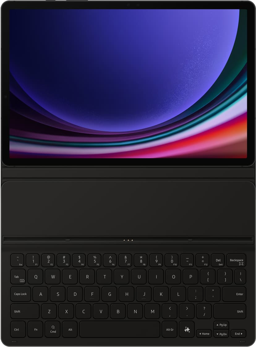 Samsung Book Cover Keyboard Slim AI Key Samsung Galaxy Tab S10 FE, Samsung Galaxy Tab S10 Lite, Samsung Galaxy Tab S9, Samsung Galaxy Tab S9 FE Nordisk Sort