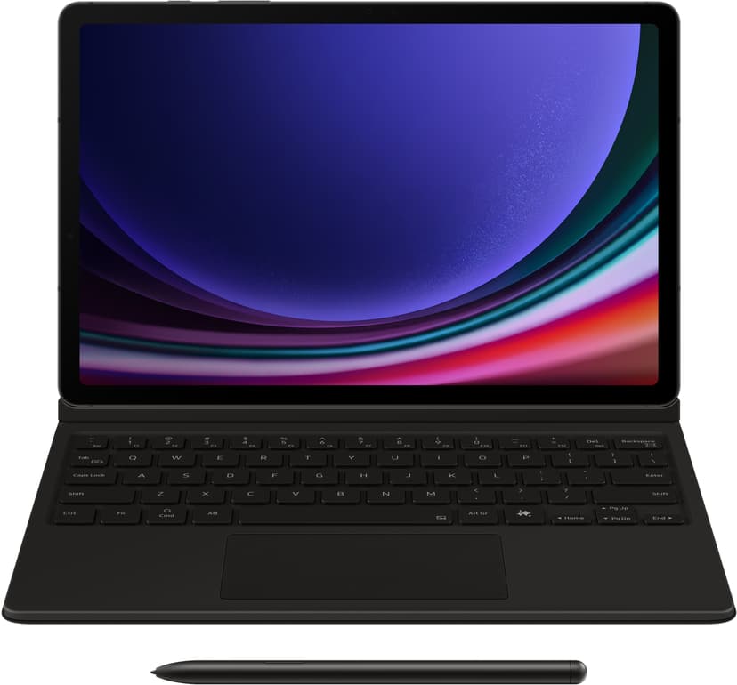 Samsung Book Cover Keyboard AI Key Samsung Galaxy Tab S10 FE, Samsung Galaxy Tab S9, Samsung Galaxy Tab S9 FE Nordisk Svart