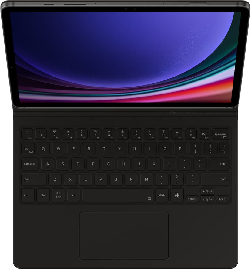 Samsung Book Cover Keyboard AI Key - (Kuppvare klasse 2) Samsung Galaxy Tab S10 FE, Samsung Galaxy Tab S9, Samsung Galaxy Tab S9 FE Nordisk Svart