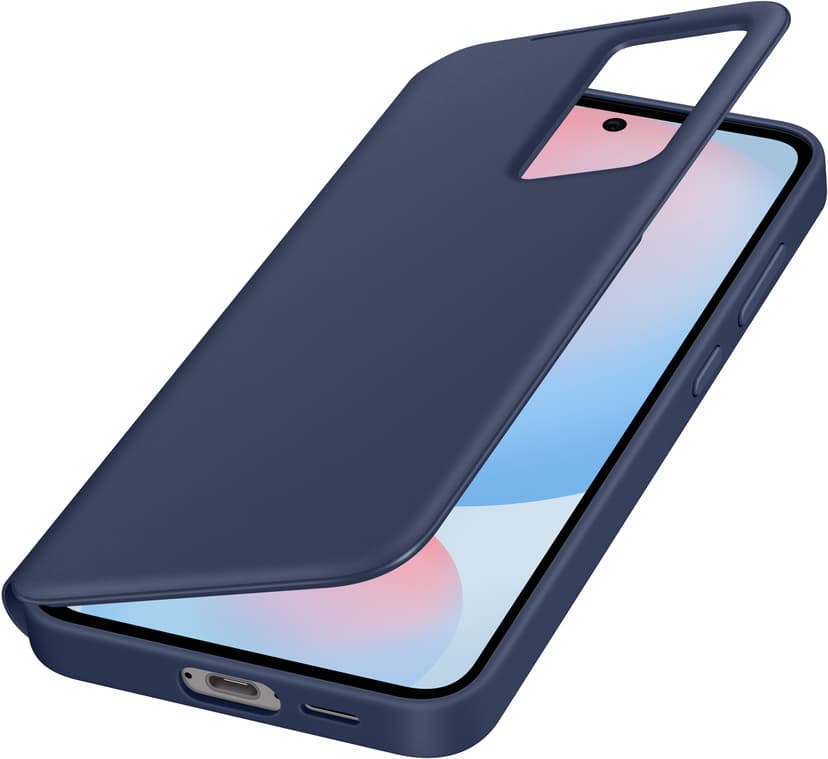 Samsung Smart View Wallet Case Samsung Galaxy S24 FE Donkerblauw