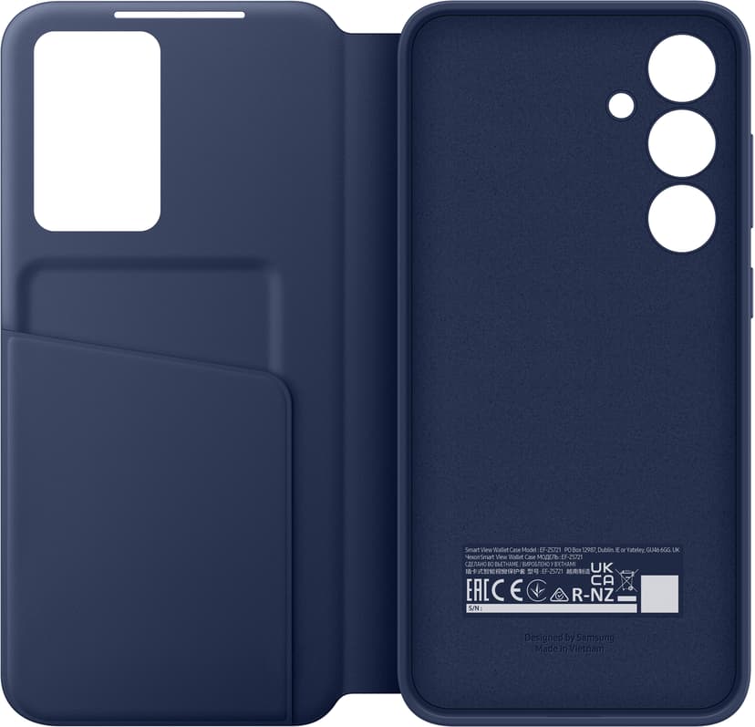 Samsung Smart View Wallet Case Samsung Galaxy S24 FE Donkerblauw