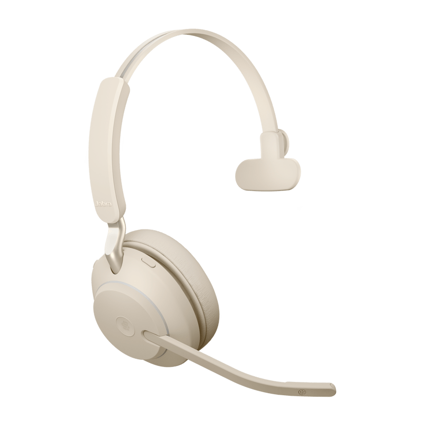 Jabra Evolve2 65 ja latausteline USB Type-C Microsoft Teams Beige