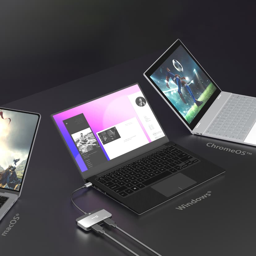 J5 Create JCA465-N 8K USB-C to Dual HDMI Display Adapter   - (Fyndvara klass 2)