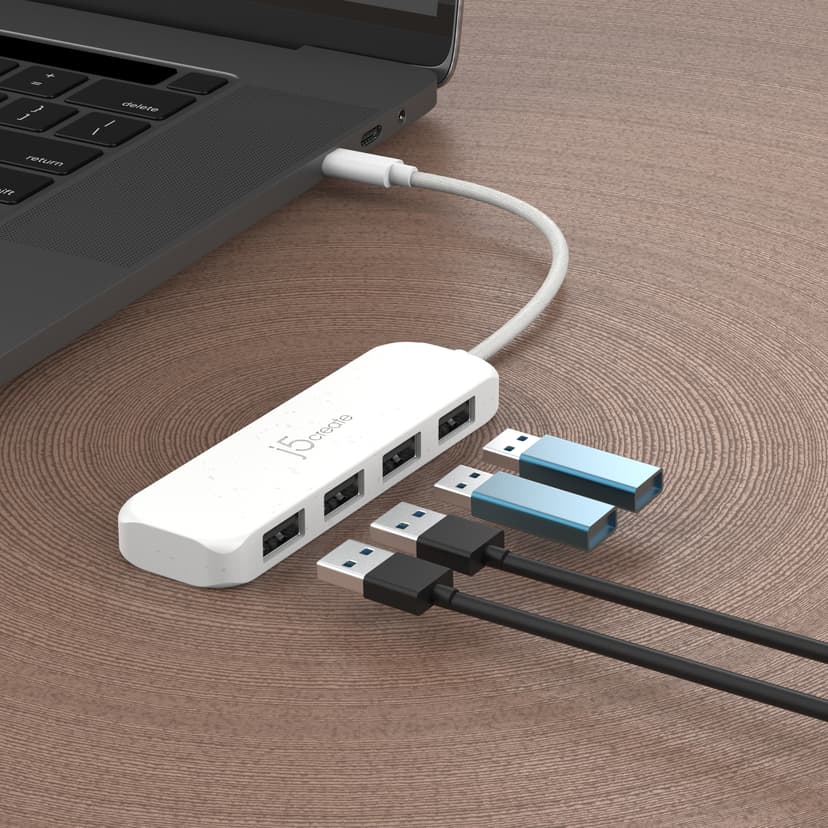 J5 Create Eco-Friendly USB-C to 4-Port Type-A Gen 2 Hub