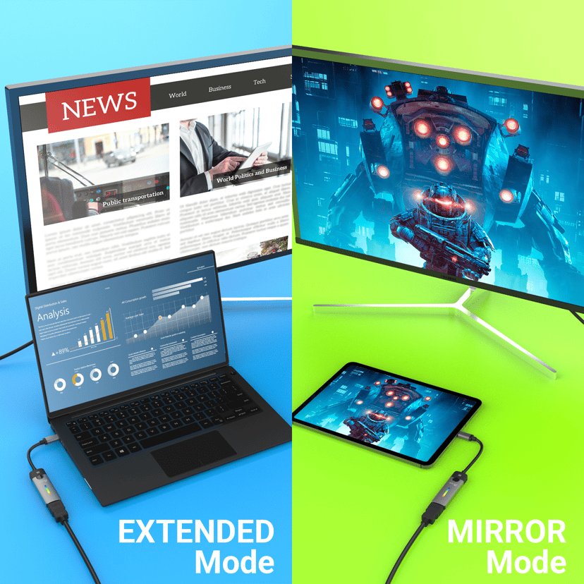 J5 Create JCA157-N USB-C to HDMI 2.1 8K Adapter 0.1m USB C HDMI Grå, Svart