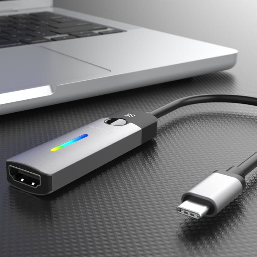 J5 Create JCA157-N USB-C to HDMI 2.1 8K Adapter 0.1m USB C HDMI Grå, Svart