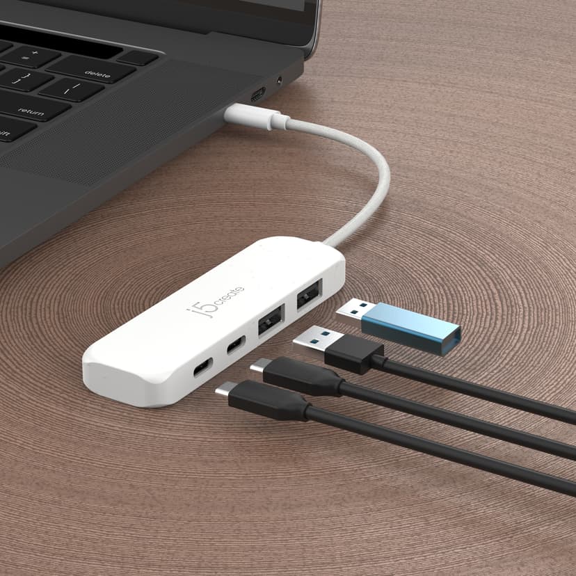 J5 Create Eco-Friendly USB-C to 4-Port Type-C/A Gen 2 Hub